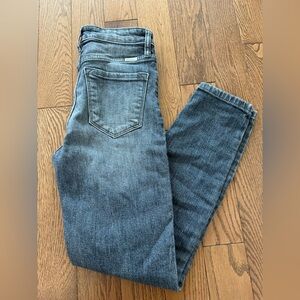 Kancan grey/black High Rise Cropped Cigarette Jeans